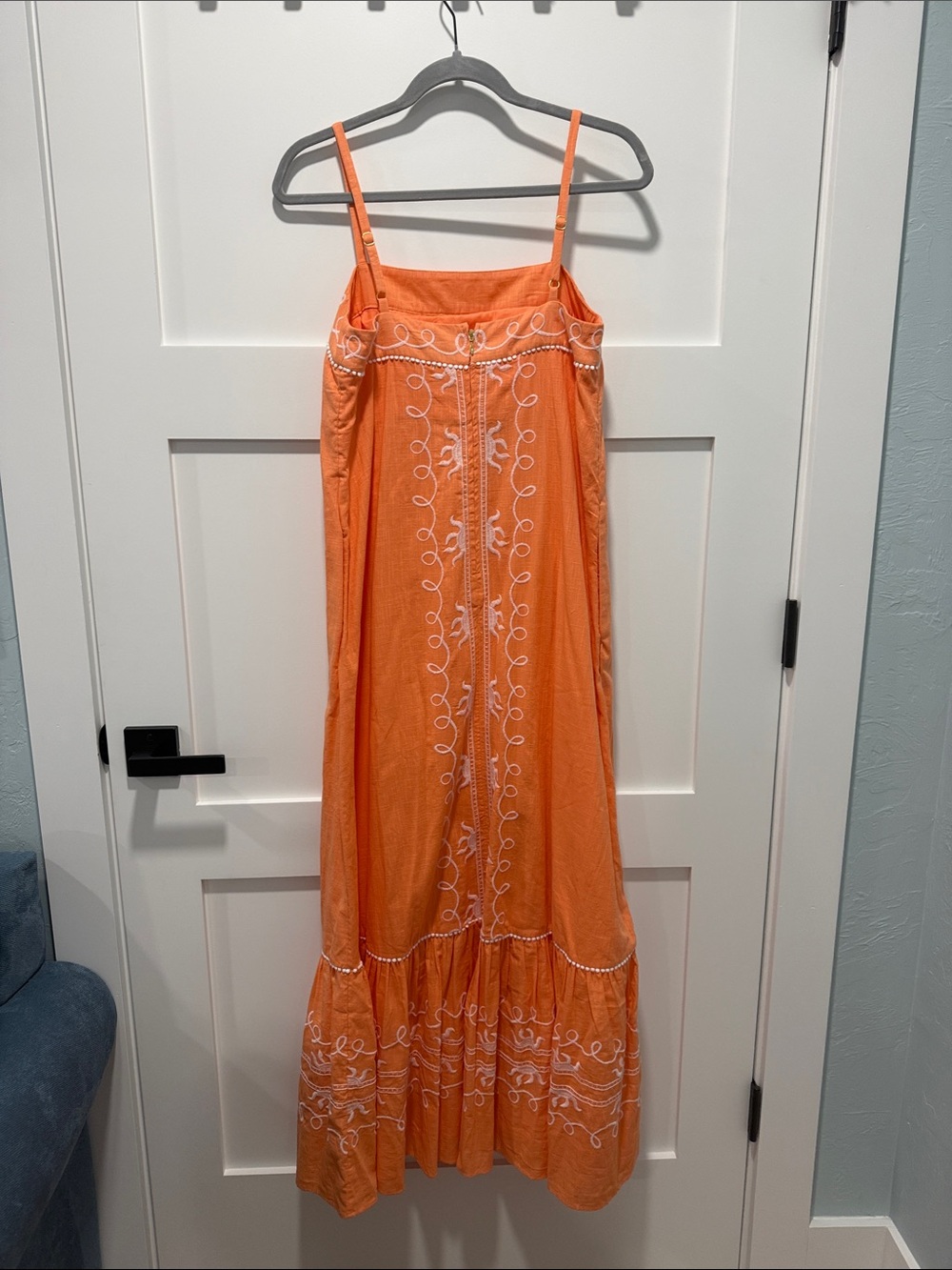 Lilly Pulitzer Rust Embroidered Maxi Dress - Picture 3 of 6